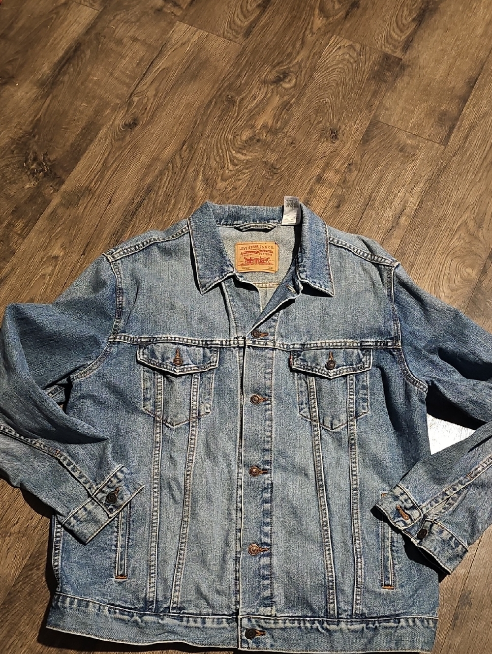 80's Levi's Jean Jacket Blue Denim Red Tag Xxlarge Trucker Vintage Men